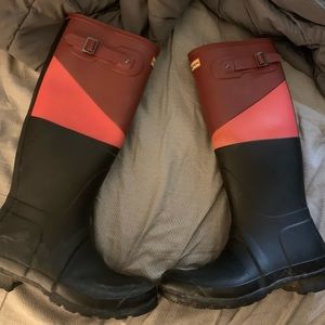 Hunter Boots w matching boot socks